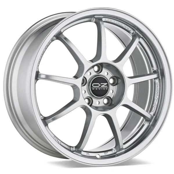 OZ I-Tech Alleggerita HLT 5F Alloy Wheel 17x7 ET40 5x114.3 Star Silver 75mm CB