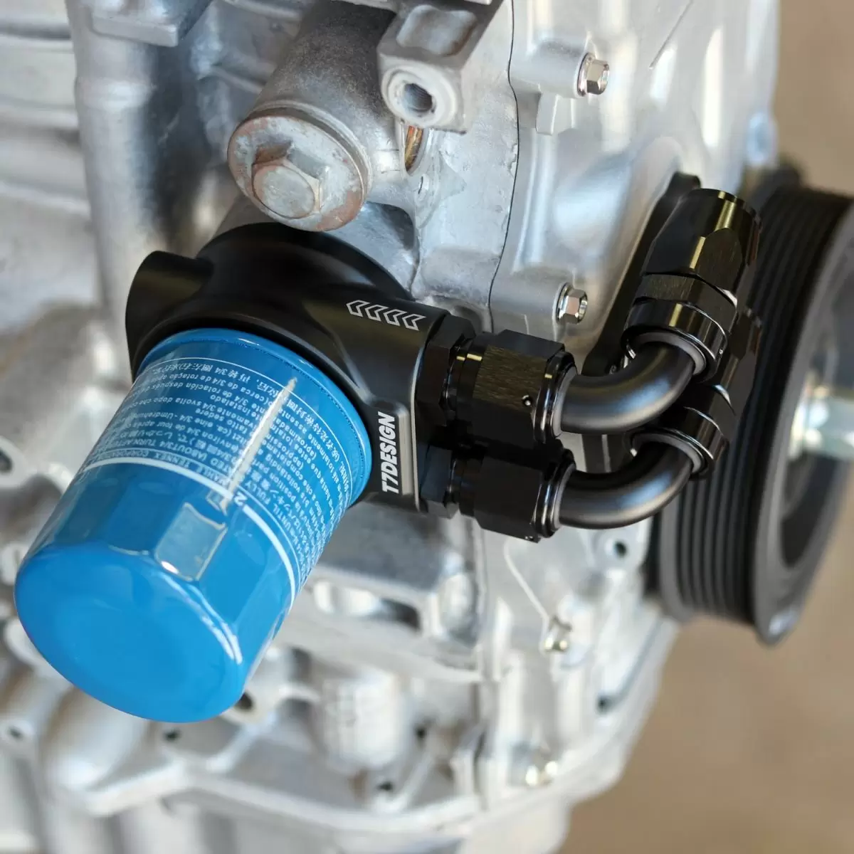 T7Design Oil Cooler Sandwich Plate (Non-Thermostatic) Honda K-Series K20 K24