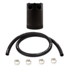 Mishimoto Compact Baffled Oil Catch Can, 2-Port (Black)
