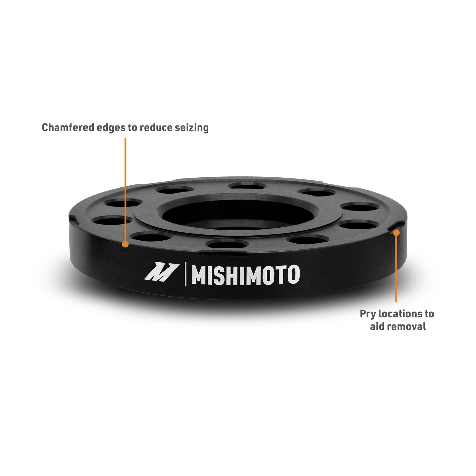 Mishimoto Wheel Spacers 5x120 72.6mm CB 20mm M14 Black - Image 3