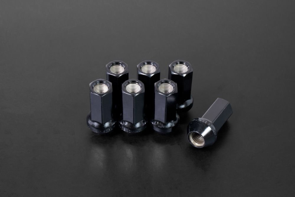 Hardrace Wheel Lug Nuts M12 X 1.5 Length 45mm Open-End Type 60deg Conical Seat 20Pcs