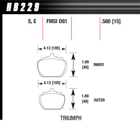 Hawk Brake Pad – Blue 9012 (15 mm)