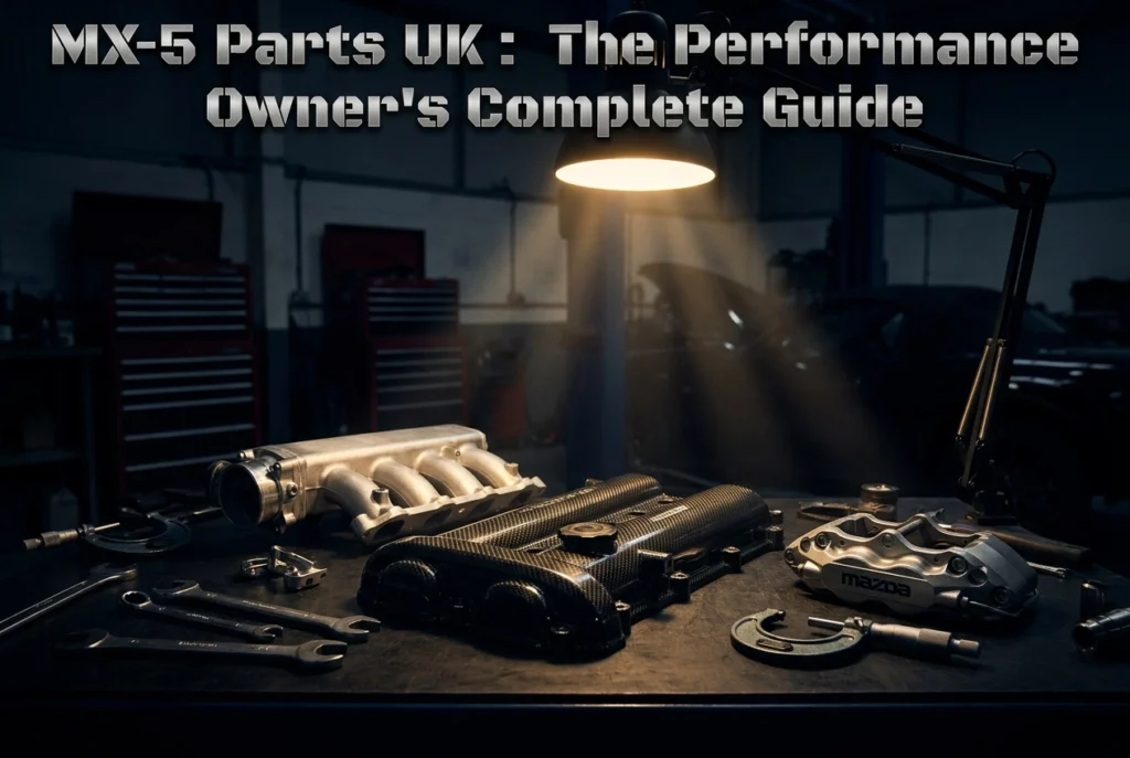 Professional header image for list-based article: MX-5 Parts UK: The Performance Owner's Complete Guide