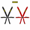 SCHROTH 94540-2 Profi 3x2 Red 6 Point Pull Up Racing Harness