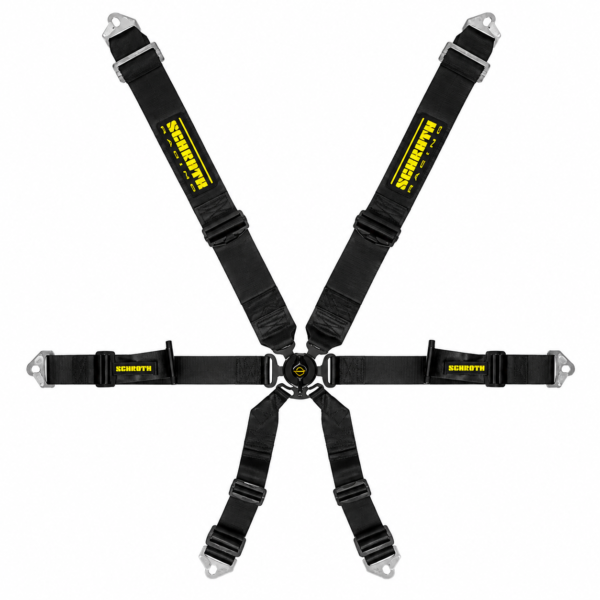 SCHROTH 94540-0 Profi 3x2 Black 6 Point Pull Up Racing Harness