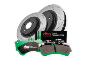 Brake Kit - 4000 Series T3 Slotted & Street Performance Brake Pads (2x DBA42166S + DB9021SP)