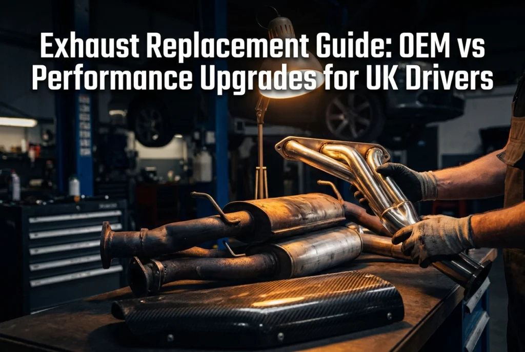 Professional header image for step-by-step guide: Exhaust Replacement Guide: OEM vs Performance Upgrades fo...