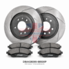 DBA42809S-8850XP 4000 Series T3 slotted rear brake discs and Xtreme Performance brake pads
