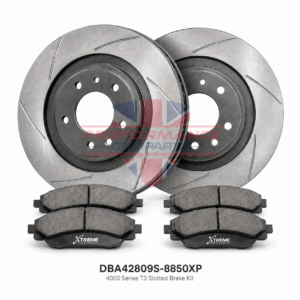 DBA42809S-8850XP 4000 Series T3 slotted rear brake discs and Xtreme Performance brake pads
