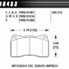 Hawk Performance HPS Front Brake Pads HB453F.585 | Performance Brake Pads UK