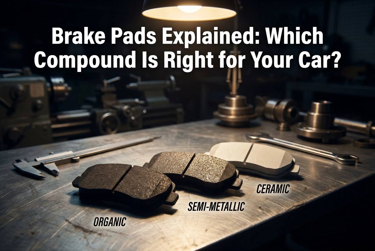 Professional header image for comparison analysis: Brake Pads Explained: Which Compound Is Right for Your Car?