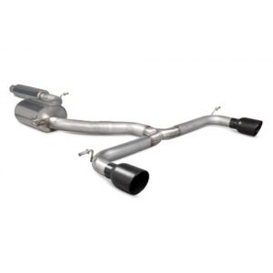 Scorpion FMSVW043C 3 inch resonated cat back exhaust for Volkswagen Golf MK7 GTI with black ceramic tips
