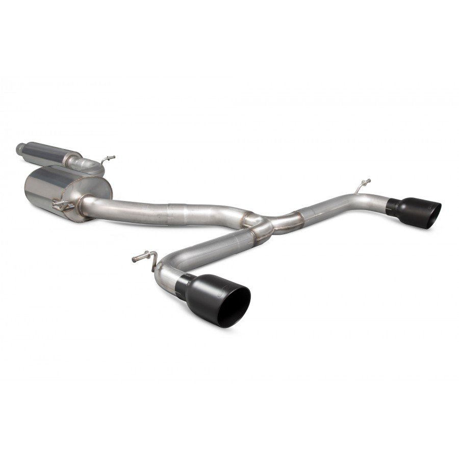 Scorpion FMSVW043C 3 inch resonated cat back exhaust for Volkswagen Golf MK7 GTI with black ceramic tips