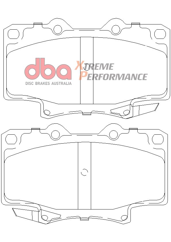 Brake Kit - 4000 Series T3 Slotted & Xtreme Performance Brake Pads (2x DBA4784S + DB1199XP) - Image 3