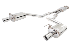 2.5" Cat-Back Exhaust System with Oval Mufflers, 304 Stainless Steel