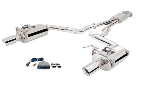 2.5″ Cat-Back System with Oval Varex Mufflers, 304 Stainless Steel