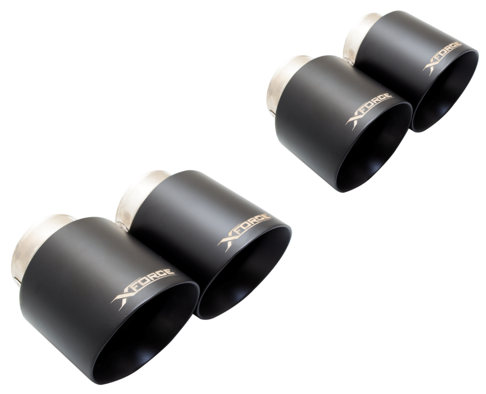 4″ Twin Quad Black Tip (for Xforce system only, will not fit OEM)