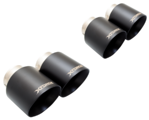 4" Twin Quad Black Tip (for Xforce system only, will not fit OEM)