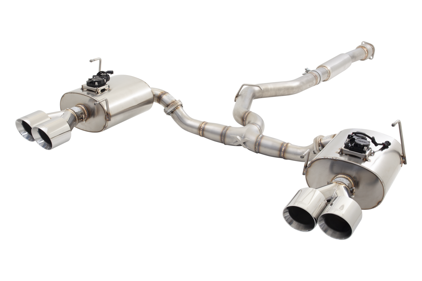 3" Cat-Back System with Varex Mufflers (VALVED SYSTEM), 304 Stainless Steel