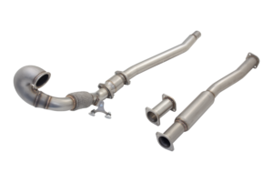 3" Downpipe with High-Flow Catalytic Converter, 304 Stainless Steel (for track and off road use only)