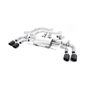 Milltek Exhaust for Alfa Romeo Giulia Quadrifoglio 2.9 V6 Bi-Turbo Front Pipe-back (Carbon Trims)
