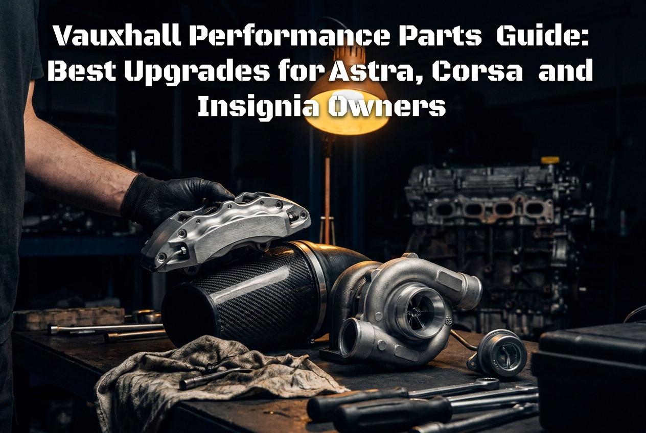 Professional header image for list-based article: Vauxhall Performance Parts Guide: Best Upgrades for Astra...