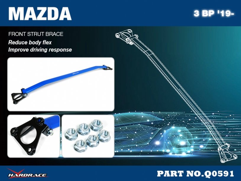 Hardrace Front Strut Brace 1Pcs Mazda 3 BP 19+ - Image 8