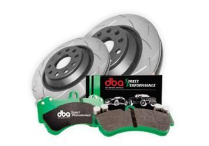 Brake Kit - 4000 Series T3 Slotted & Street Performance Brake Pads (2x DBA42957S + DB2176SP)