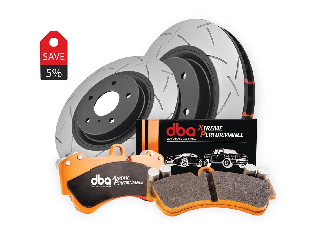 Brake Kit - 4000 Series T3 Slotted & Xtreme Performance Brake Pads (2x DBA4784S + DB1199XP)