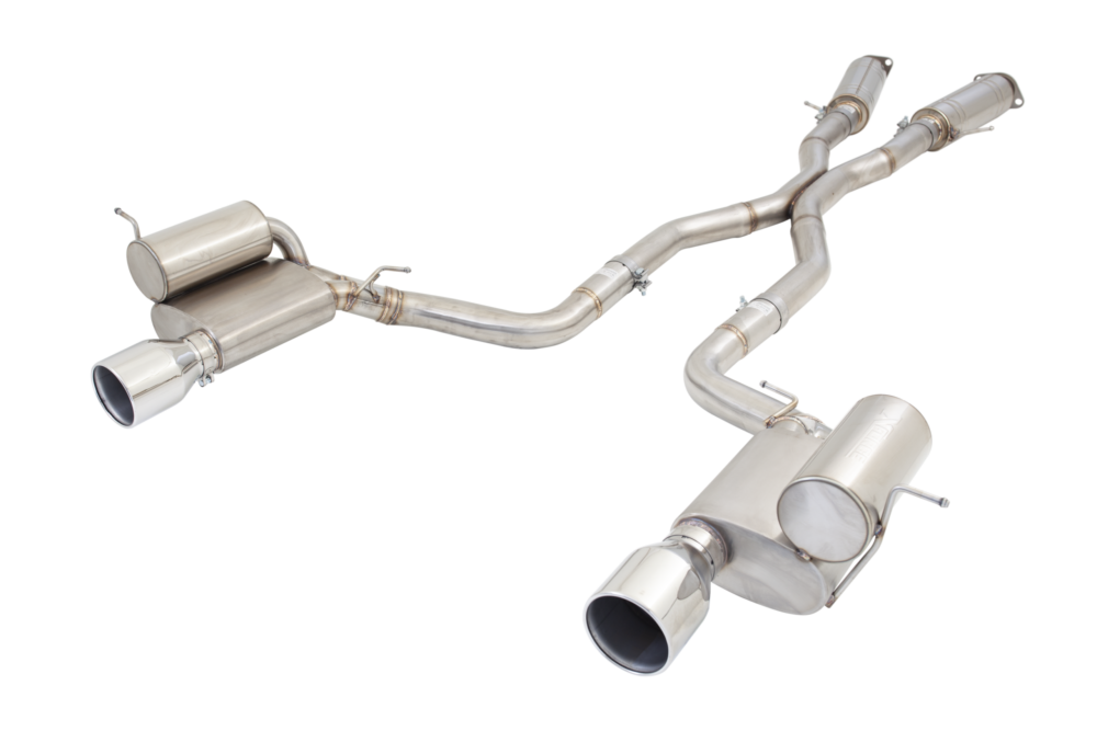 3″ Twin Cat-Back System, 304 Stainless Steel
