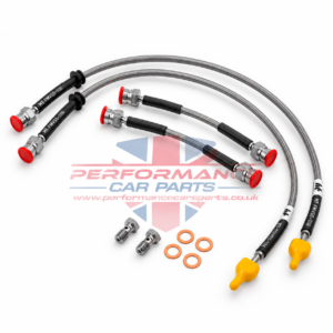 Forge Motorsport PEU-4-102B braided brake lines for Peugeot 207 GTi and RC