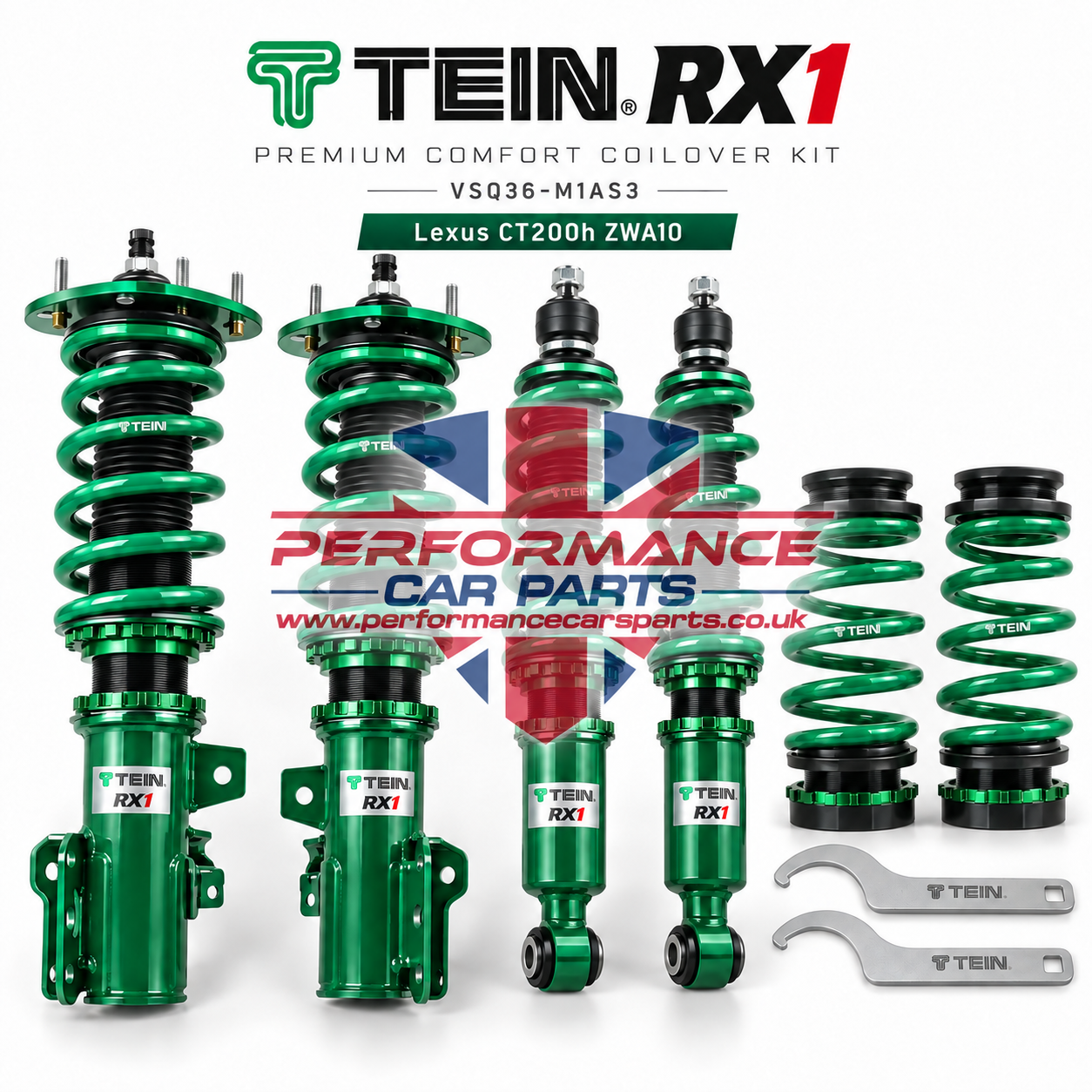 Lexus CT200h Coilovers TEIN RX1 VSQ36-M1AS3
