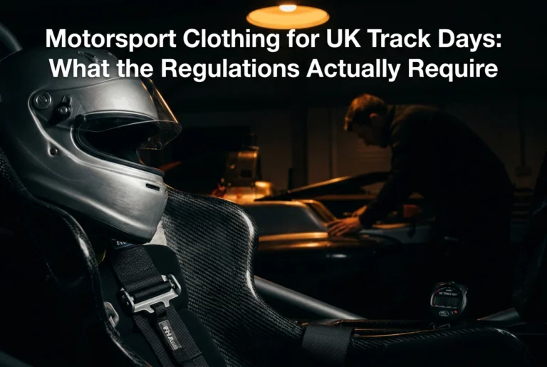 Motorsport Clothing for UK Track Days: What the Regulations Actually Require
