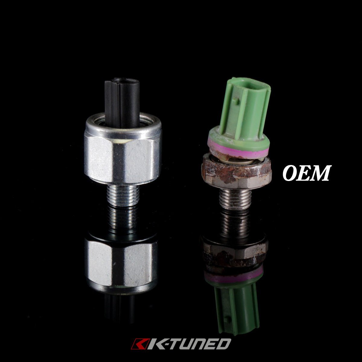 K-Tuned Black Knock Sensor With Plug β Honda K-Series KTD-KNK-300 β view 2
