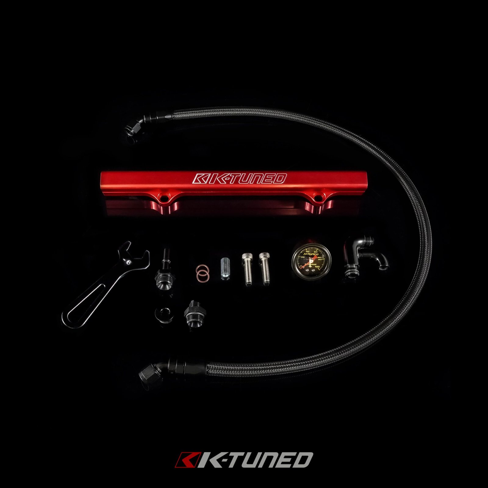 K-Tuned Fuel Line and Fuel Rail Kit Side Feed Honda Civic EP3 RSX KTD-KSG-BLK β view 3