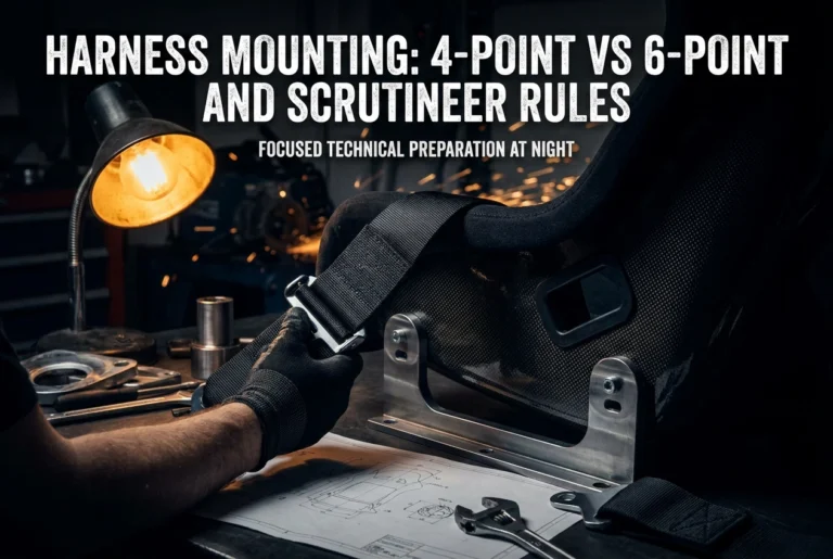 Harness Mounting: 4-Point vs 6-Point and Scrutineer Rules